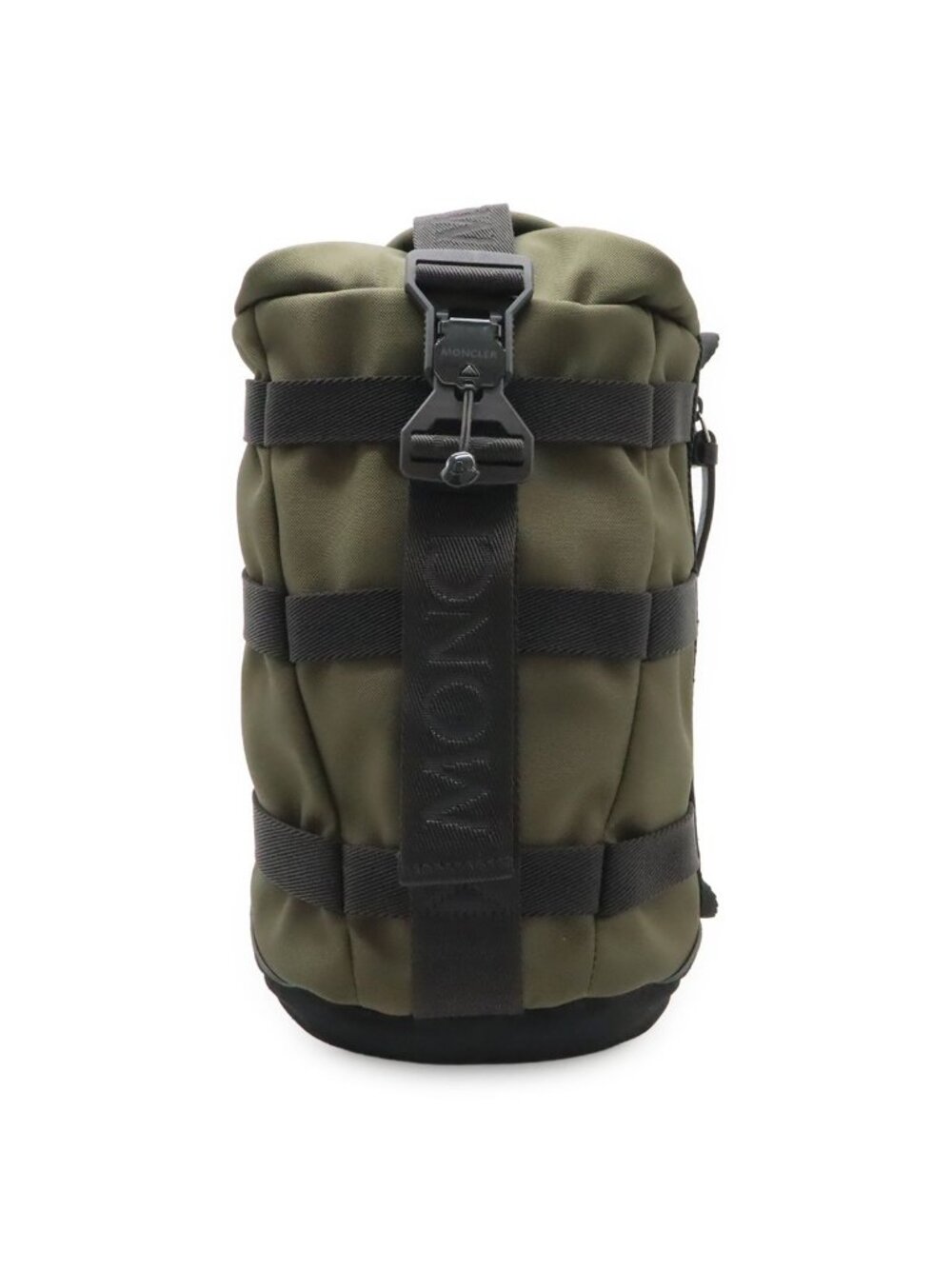 Moncler Argens Mono Belt Bag Backpack Nylon Canvas Khaki Green Black - Picture 1 of 9